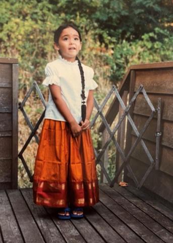 President and CEO Maya Hemachandra celebrates Diwali as a small child